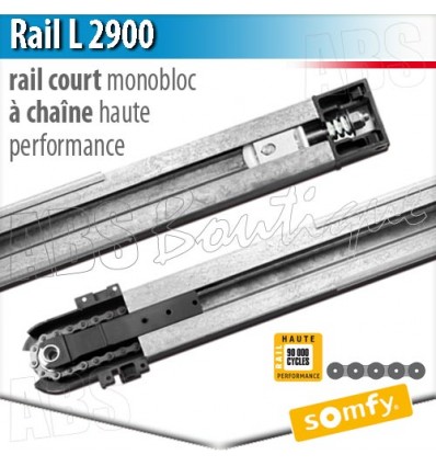 Rail moteur Somfy - L 2900 - chaîne haute performance - Monobloc