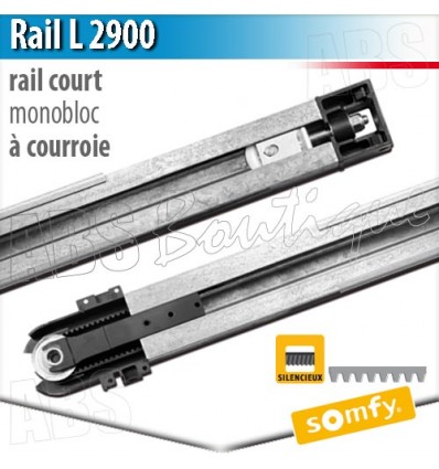 Rail moteur Dexxo Somfy - L 2900 - courroie - Monobloc