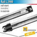 Rail moteur Somfy - L 2900 - courroie - Monobloc