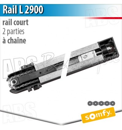 Rail moteur Dexxo Somfy - L 2900 - chaîne - 2 parties