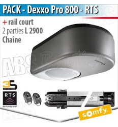 Pack Moteur Somfy - Dexxo Pro 800 RTS + Rail 2900 chaîne 2 parties