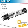 Rail moteur portes de garage Somfy - L 2900 courroie 2 parties