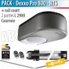 Pack Moteur Somfy - Dexxo Pro 800 RTS + Rail 2900 courroie 2 parties