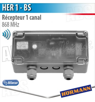  Récepteur HER 1 BS Hormann 1 canal - 868 Mhz - BiSecur