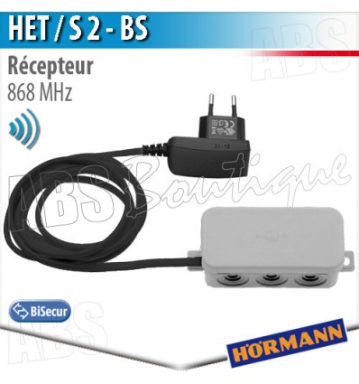  Récepteur Hörmann - HET/S 2 BS - 2 canaux - 868 MHz - BiSecur