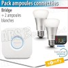 Pack Philips hue avec deux ampoules blanches + bridge