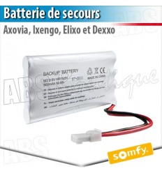 Batterie de secours AXOVIA - DEXXO - ELIXO - IXENGO Somfy