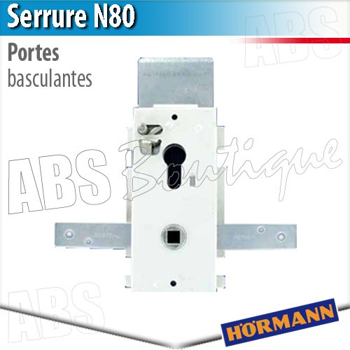 ensemble serrure + barillet pour porte de garage basculante débordante 124