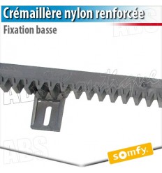 Crémaillère Nylon renforcée fixation basse - Somfy - 1000 mm