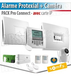 Alarme sans fil PROTEXIAL io et RTS Somfy - PACK PRO CONNECT + Caméra intérieure motorisée