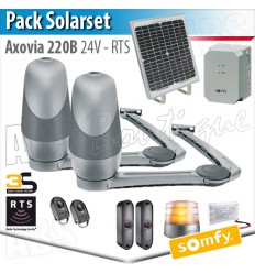 Motorisation portail Somfy - AXOVIA 220B - Pack Solarset - RTS