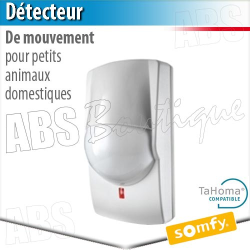 Détecteur de mouvement intérieure pour alarme compatible animaux, SOMFY  blanc