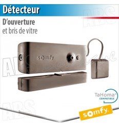 Détecteur d'ouverture et de bris de vitre marron - Alarme Somfy & TaHoma