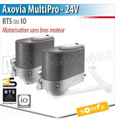 Motorisation portail Somfy - AXOVIA MULTIPRO RTS ou IO - Pack 2 Moteurs