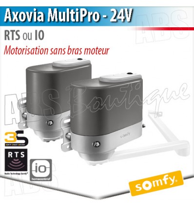 Motorisation portail battant Somfy - AXOVIA MULTIPRO - Pack Moteurs - RTS ou io