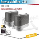 Motorisation portail Somfy - AXOVIA MULTIPRO RTS ou IO - Pack 2 Moteurs