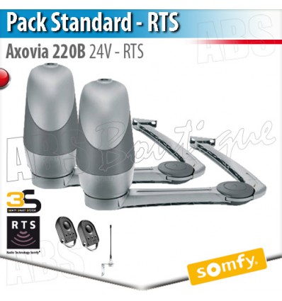 Motorisation portail battant Somfy - AXOVIA 220B - Pack Standard - RTS