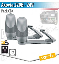 Motorisation portail Somfy - AXOVIA 220B - Pack deux Moteurs GRIS