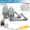 Motorisation portail Somfy - AXOVIA 220B - Pack deux Moteurs GRIS