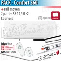 Moteur Marantec - Comfort 360 Bi-Linked + rail SZ 12 SL deux parties