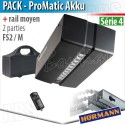Pack Moteur Hörmann - ProMatic Akku série 4 + Rail moyen FS2 M