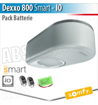 Moteur Somfy Dexxo Smart io pack confort + Keygo io + batterie de secours