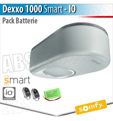 Moteur Somfy Dexxo Smart 1000 io pack confort + Keygo io + batterie de secours