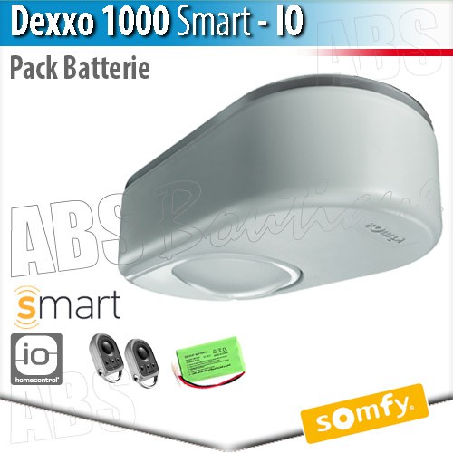 Moteur Somfy - Dexxo Smart 1000 io + Keygo io + batterie de secours