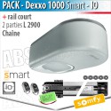 Pack Moteur Somfy - Dexxo Smart 1000 io + Rail 2900 chaîne 2 parties