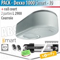 Pack Moteur Somfy - Dexxo Smart 1000 io + Rail 2900 courroie 2 parties