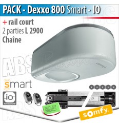 Pack Moteur Somfy - Dexxo Smart 800 io + Rail 2900 chaîne 2 parties