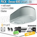 Pack Moteur Somfy - Dexxo Smart 800 io + Rail 2900 chaîne 2 parties