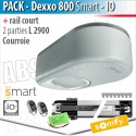 Pack Moteur Somfy - Dexxo Smart 800 io + Rail 2900 courroie 2 parties