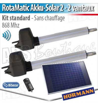 Motorisation de portail Hörmann - RotaMatic Akku-Solar 2 BiSecur