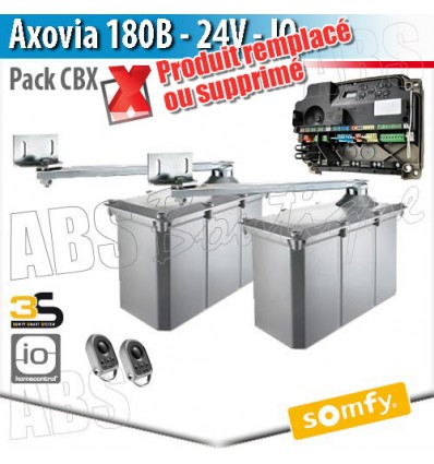 Motorisation portail Somfy - AXOVIA 180B + Armoire de commande CBX - Pack CBX 3S io