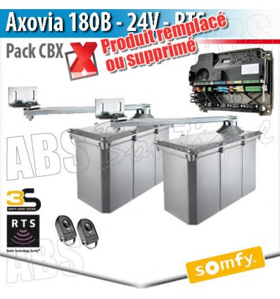 Motorisation portail Somfy - AXOVIA 180B + Armoire de commande CBX - Pack CBX 3S RTS