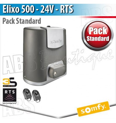 Motorisation portail coulissant Somfy - ELIXO 500 24V - Pack Standard - RTS