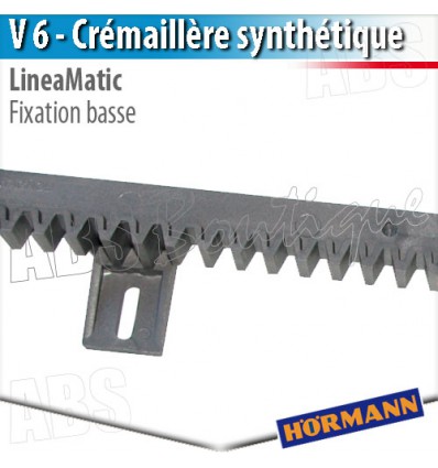 Crémaillère Nylon renforcée fixation basse - Hormann - 1000 mm