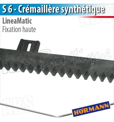 Crémaillère Nylon renforcée fixation haute - Hormann - 1000 mm